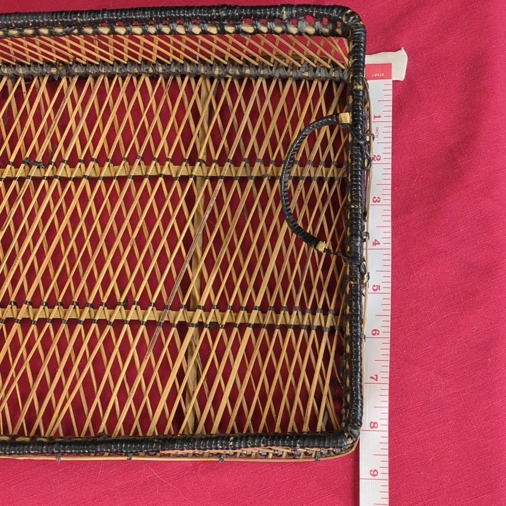 Vintage Cane & Wicker Basket